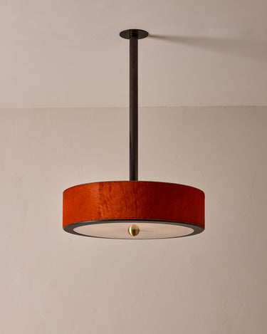 Robert True Ogden RTO Lighting Alina 24" Pendant  - Sienna Natural Hid Leather#natural-hide-leather_sienna