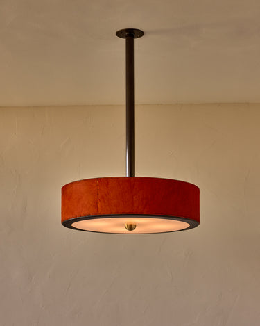 Robert True Ogden RTO Lighting Alina 24" Pendant  - Sienna Natural Hid Leather#natural-hide-leather_sienna