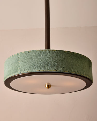 Robert True Ogden RTO Lighting Alina 18" Pendant  - Seafoam Natural Hid Leather#natural-hide-leather_sea-foam