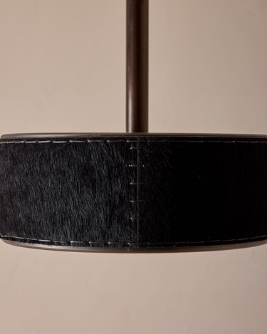 Robert True Ogden RTO Lighting Alina 12" Pendant  - Black Natural Hid Leather#natural-hide-leather_black