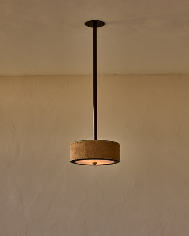 Robert True Ogden RTO Lighting Alina 12" Pendant  - Oat Natural Hid Leather#natural-hide-leather_oat