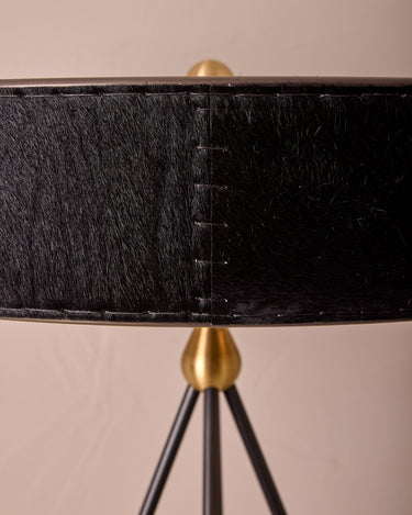 Robert True Ogden RTO Lighting Alina Table Lamp - Black Natural Hid Leather#natural-hide-leather_black
