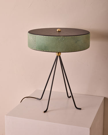 Robert True Ogden RTO Lighting Alina Table Lamp - Seafoam Natural Hid Leather#natural-hide-leather_sea-foam