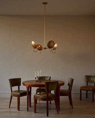 Robert True Ogden RTO Lighting Arlo Chandelier - Four Arm - Brushed Satin Brass and Bronze#size_four-arm