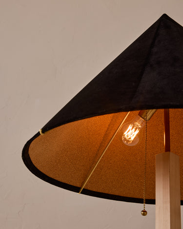 Robert True Ogden RTO Lighting Anouck Floor Lamp  - Clear Maple#wood-finish_clear-maple #shade-color_anthracite