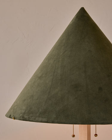 Robert True Ogden RTO Lighting Anouck Floor Lamp  - Clear Maple#wood-finish_clear-maple #shade-color_loden