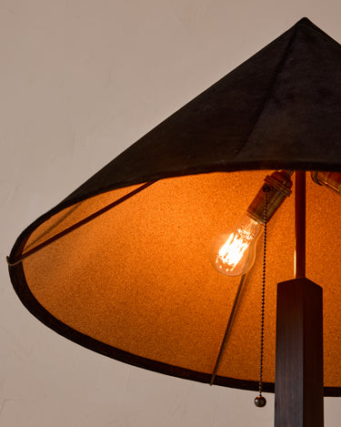 Robert True Ogden RTO Lighting Anouck Floor Lamp  - Dark Wash Maple#wood-finish_dark-wash-maple #shade-color_anthracite