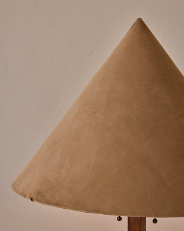 Robert True Ogden RTO Lighting Anouck Floor Lamp  - Walnut#wood-finish_walnut #shade-color_beige