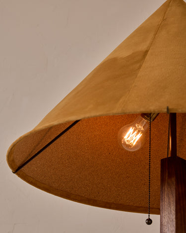 Robert True Ogden RTO Lighting Anouck Floor Lamp  - Walnut#wood-finish_walnut #shade-color_camel