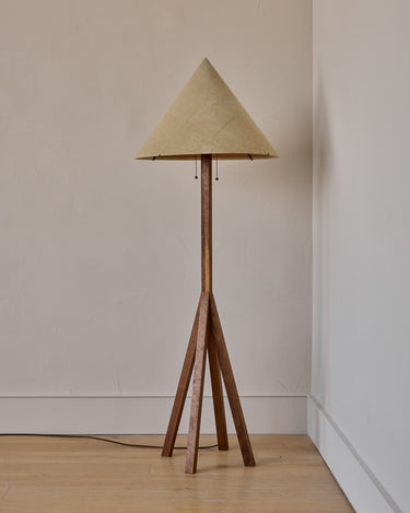 Robert True Ogden RTO Lighting Anouck Floor Lamp  - Walnut#wood-finish_walnut #shade-color_stone