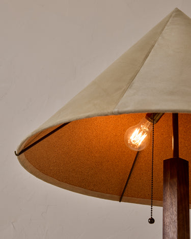 Robert True Ogden RTO Lighting Anouck Floor Lamp  - Walnut#wood-finish_walnut #shade-color_stone