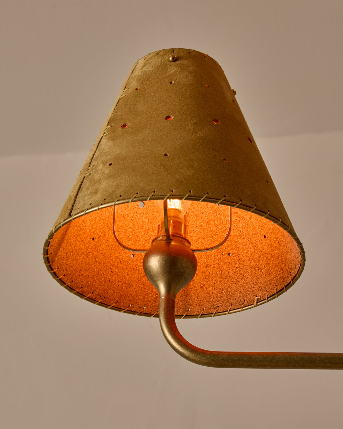 Robert True Ogden RTO Lighting Tulip Chandelier 36 inch Width - Sand Suede#shade-color_sand