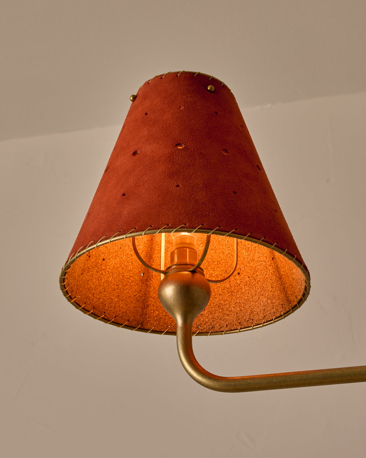 Robert True Ogden RTO Lighting Tulip Chandelier 48 inch Width - Brick Suede#shade-color_brick