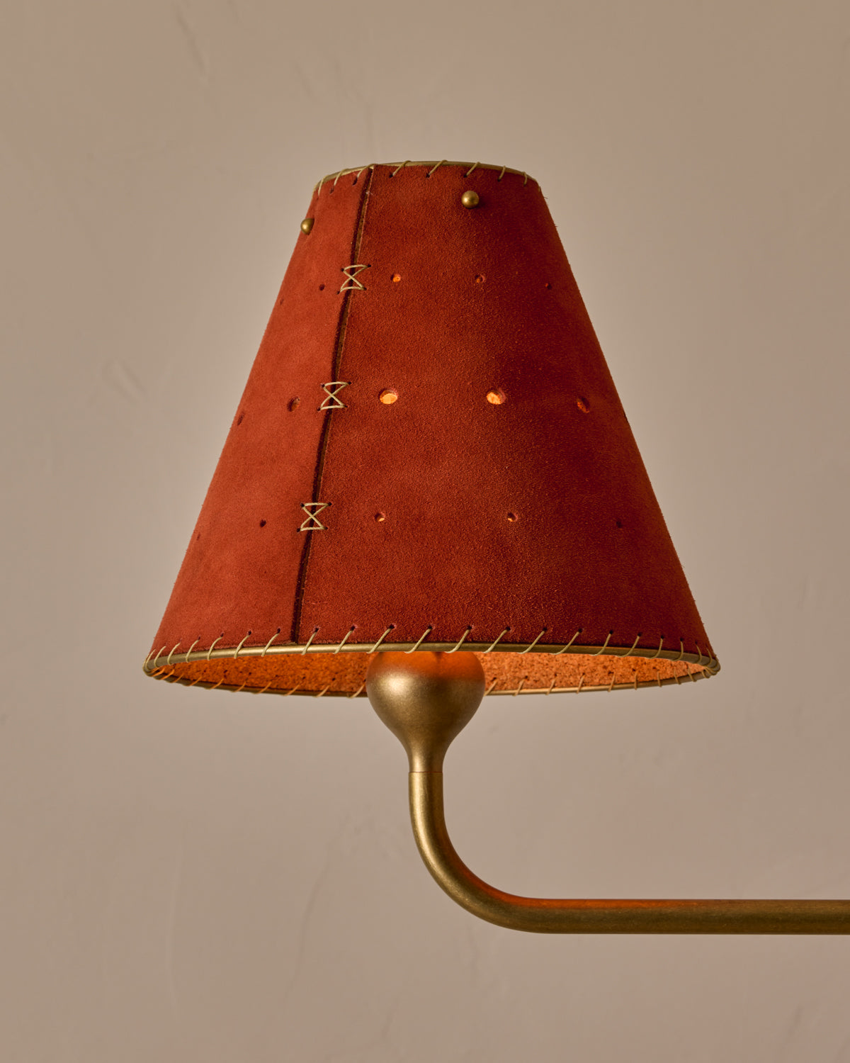 Robert True Ogden RTO Lighting Tulip Chandelier 48 inch Width - Brick Suede#shade-color_brick