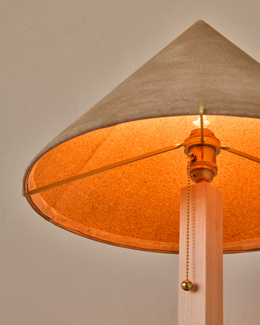 Robert True Ogden RTO Lighting Anouck Table Lamp  - Clear Maple#wood-finish_clear-maple #shade-color_beige
