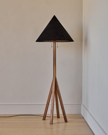 Robert True Ogden RTO Lighting Anouck Floor Lamp  - Walnut#wood-finish_walnut #shade-color_anthracite