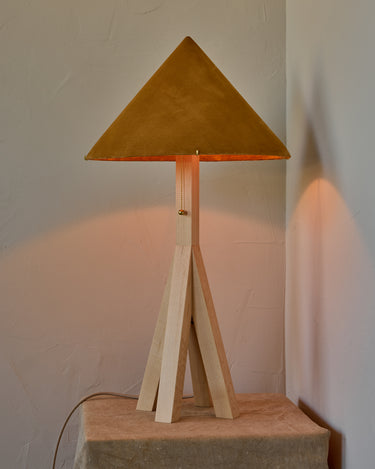 Robert True Ogden RTO Lighting Anouck Table Lamp  - Clear Maple#wood-finish_clear-maple #shade-color_camel