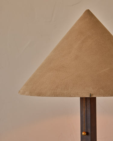 Robert True Ogden RTO Lighting Anouck Table Lamp  - Dark Wash Maple#wood-finish_dark-wash-maple #shade-color_beige