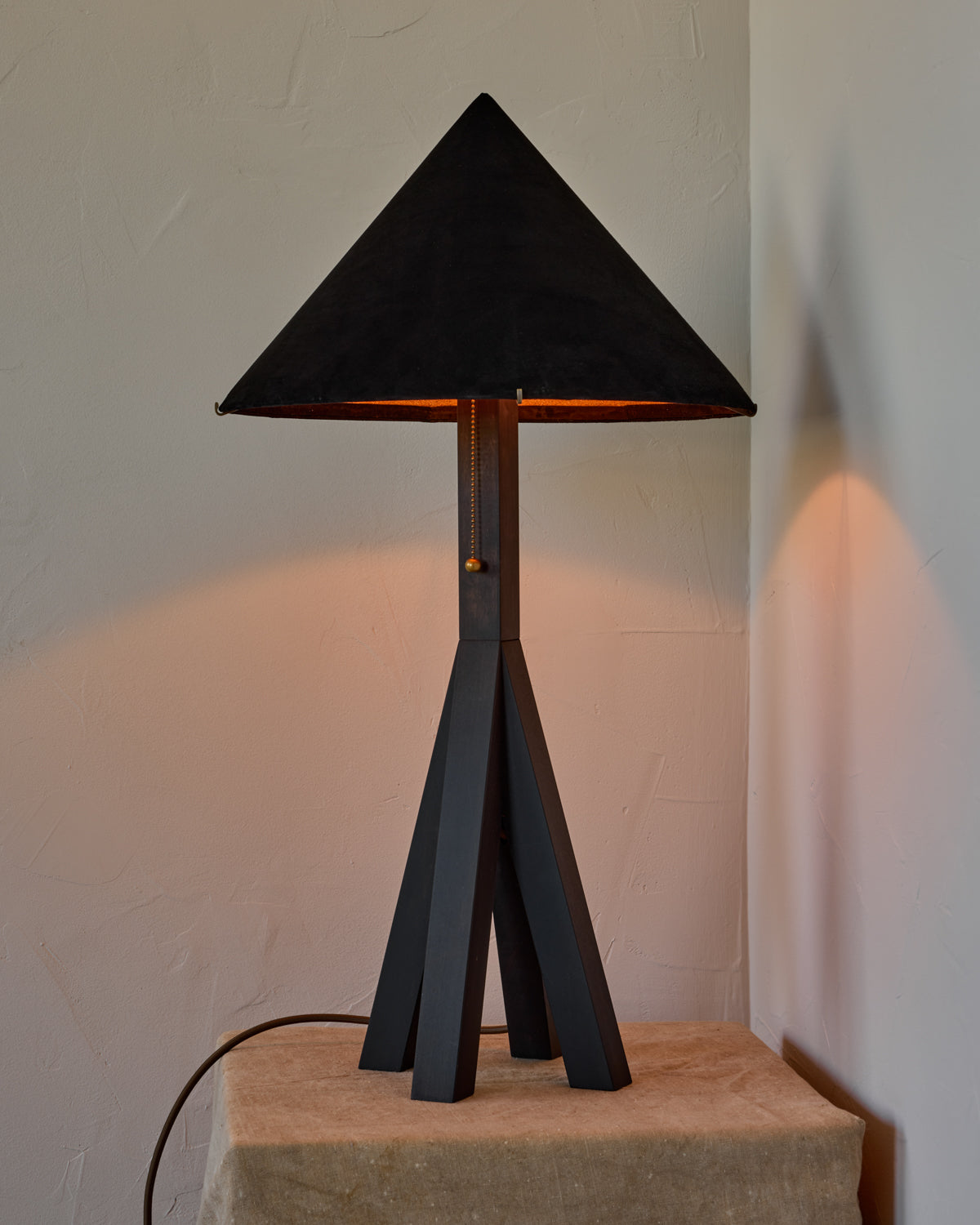 Robert True Ogden RTO Lighting Anouck Table Lamp  - Dark Wash Maple#wood-finish_dark-wash-maple
