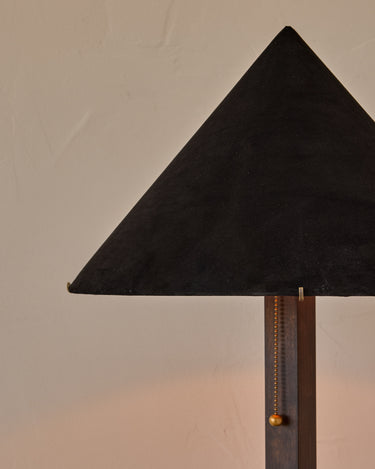 Robert True Ogden RTO Lighting Anouck Table Lamp  - Dark Wash Maple#wood-finish_dark-wash-maple #shade-color_anthracite