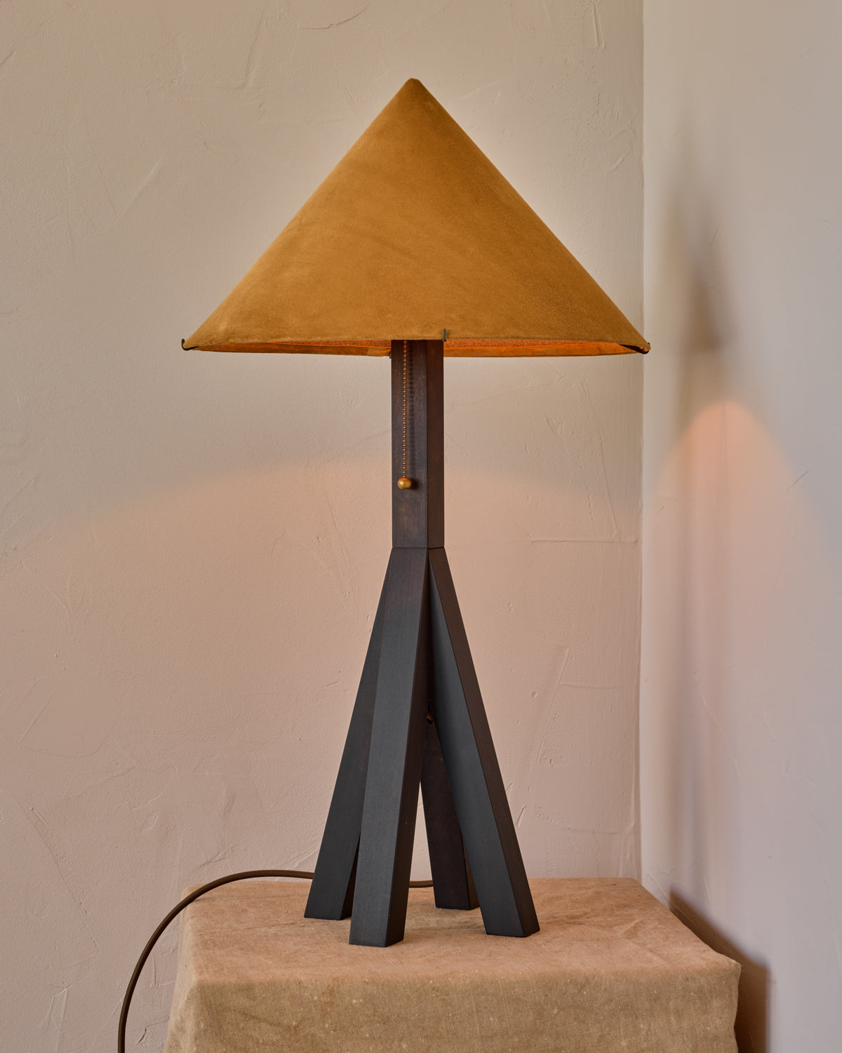 Robert True Ogden RTO Lighting Anouck Table Lamp  - Dark Wash Maple#wood-finish_dark-wash-maple