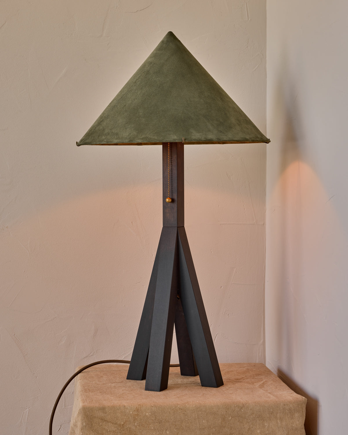 Robert True Ogden RTO Lighting Anouck Table Lamp  - Dark Wash Maple#wood-finish_dark-wash-maple