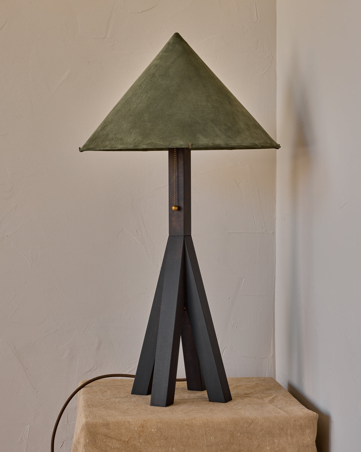 Robert True Ogden RTO Lighting Anouck Table Lamp  - Dark Wash Maple#wood-finish_dark-wash-maple