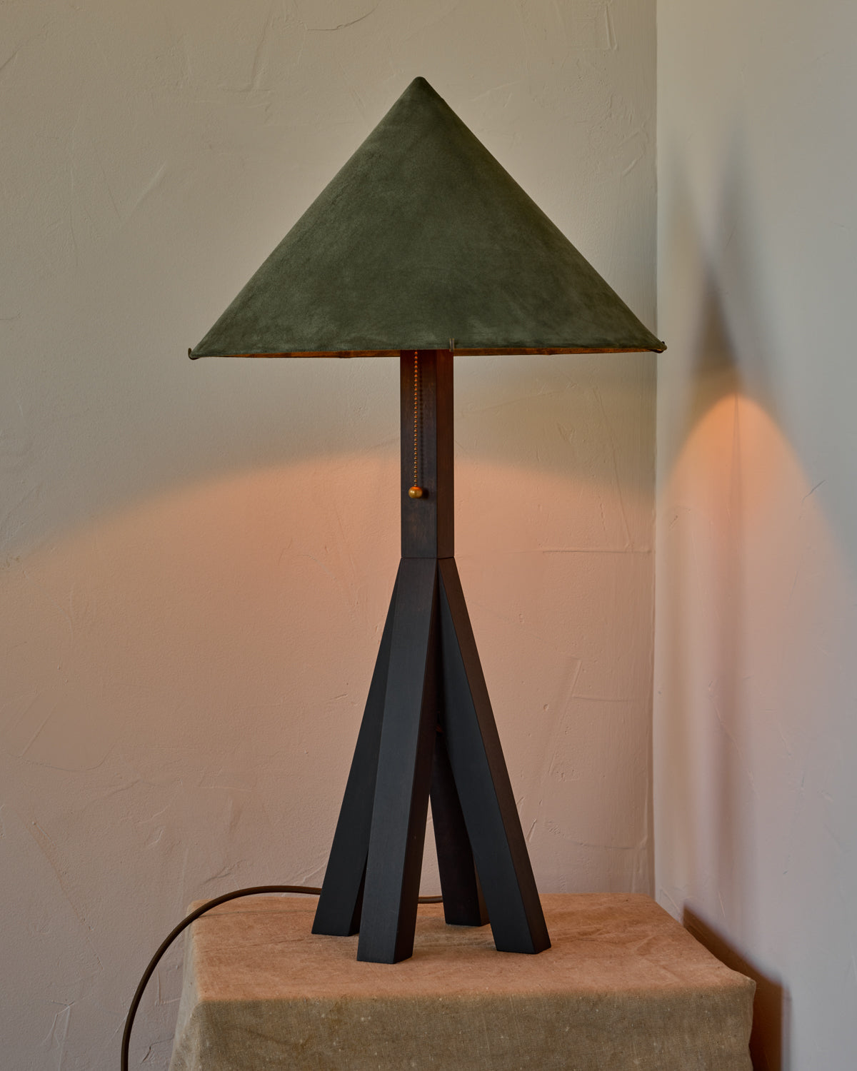Robert True Ogden RTO Lighting Anouck Table Lamp  - Dark Wash Maple#wood-finish_dark-wash-maple