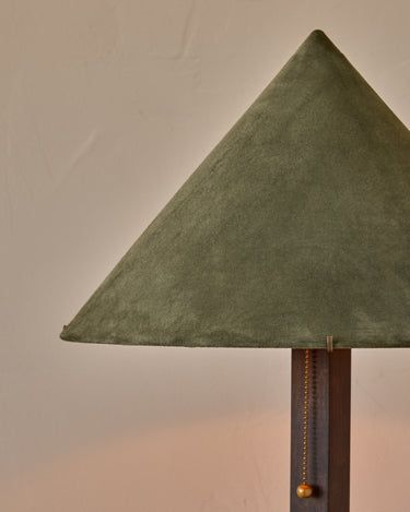 Robert True Ogden RTO Lighting Anouck Table Lamp  - Dark Wash Maple#wood-finish_dark-wash-maple #shade-color_loden