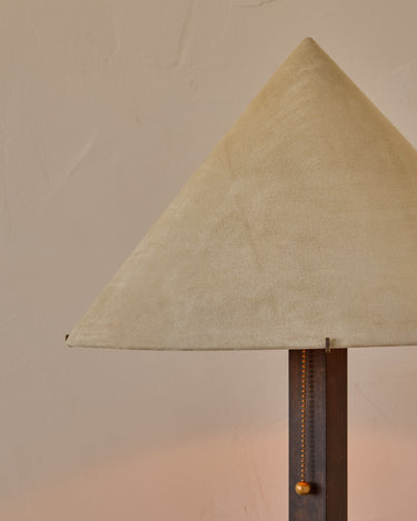 Robert True Ogden RTO Lighting Anouck Table Lamp  - Dark Wash Maple#wood-finish_dark-wash-maple #shade-color_stone