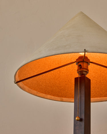 Robert True Ogden RTO Lighting Anouck Table Lamp  - Dark Wash Maple#wood-finish_dark-wash-maple #shade-color_stone