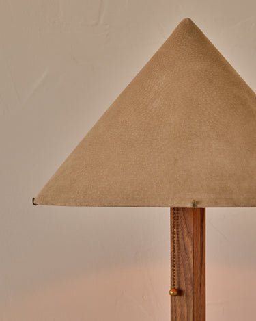 Robert True Ogden RTO Lighting Anouck Table Lamp  - Walnut#wood-finish_walnut #shade-color_beige