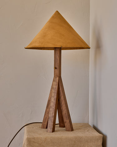 Robert True Ogden RTO Lighting Anouck Table Lamp  - Walnut#wood-finish_walnut
#shade-color_camel