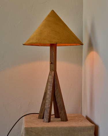 Robert True Ogden RTO Lighting Anouck Table Lamp  - Walnut#wood-finish_walnut
#shade-color_camel