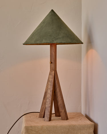 Robert True Ogden RTO Lighting Anouck Table Lamp  - Walnut#wood-finish_walnut
#shade-color_loden