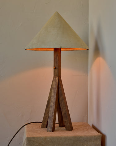 Robert True Ogden RTO Lighting Anouck Table Lamp  - Walnut#wood-finish_walnut
#shade-color_stone