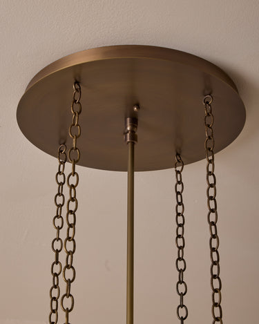 Robert True Ogden RTO Lighting - 30" Adele Milk Glass Chandelier - Three Milk Glass Globe - Milk Glass Panels#size_30"