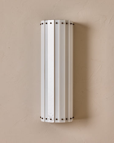 Robert True Ogden RTO Lighting Adele Milk Glass Flush Wall Sconce