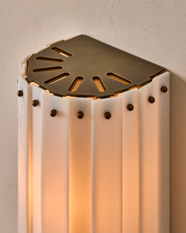 Robert True Ogden RTO Lighting Adele Milk Glass Flush Wall Sconce