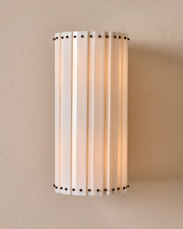 Robert True Ogden RTO Lighting Adele Milk Glass Arc Wall Sconce