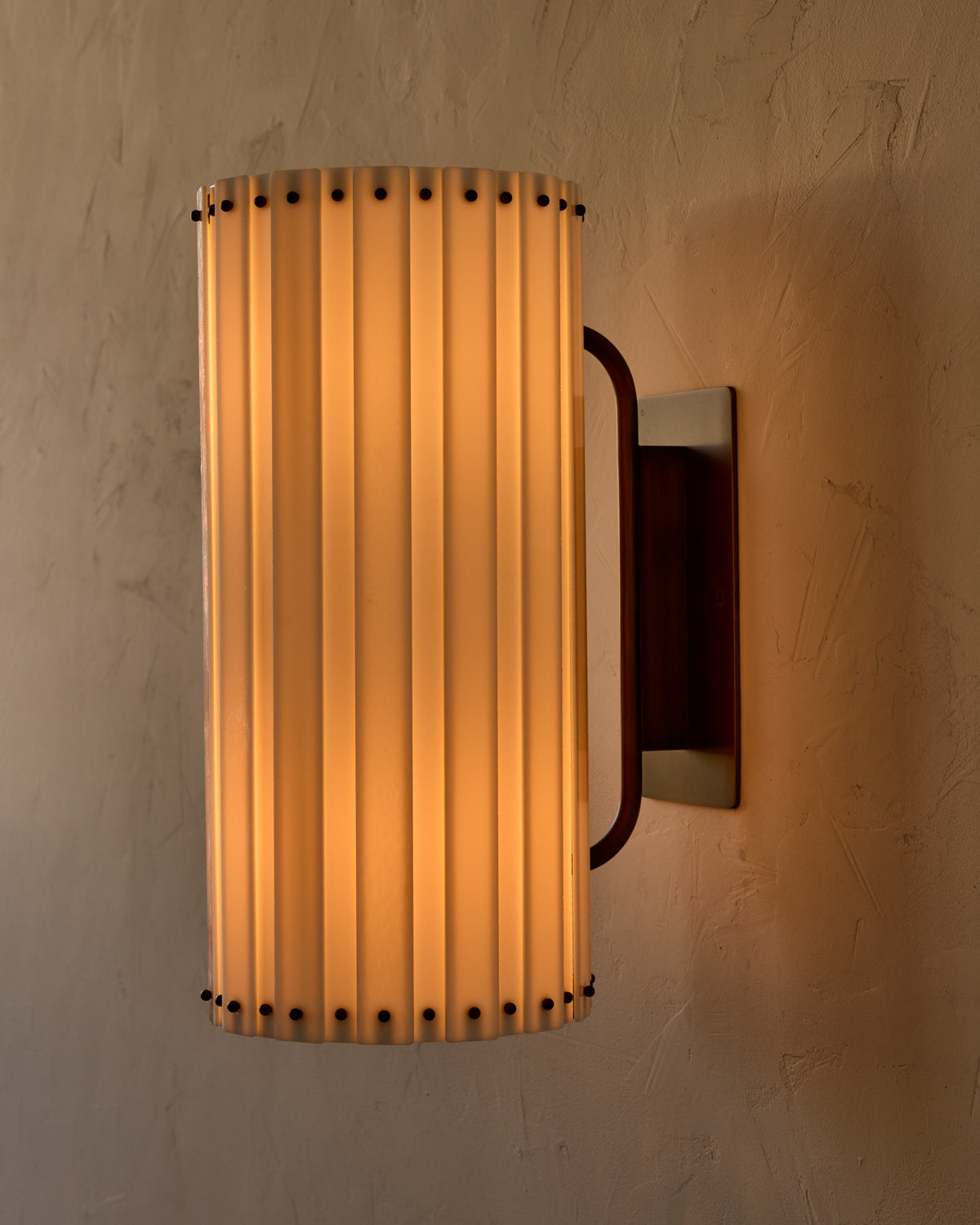 Robert True Ogden RTO Lighting Adele Milk Glass Arc Wall Sconce