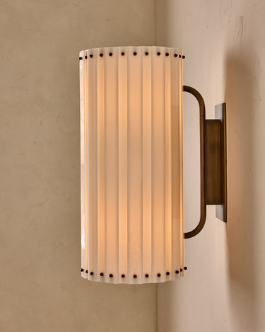 Robert True Ogden RTO Lighting Adele Milk Glass Arc Wall Sconce