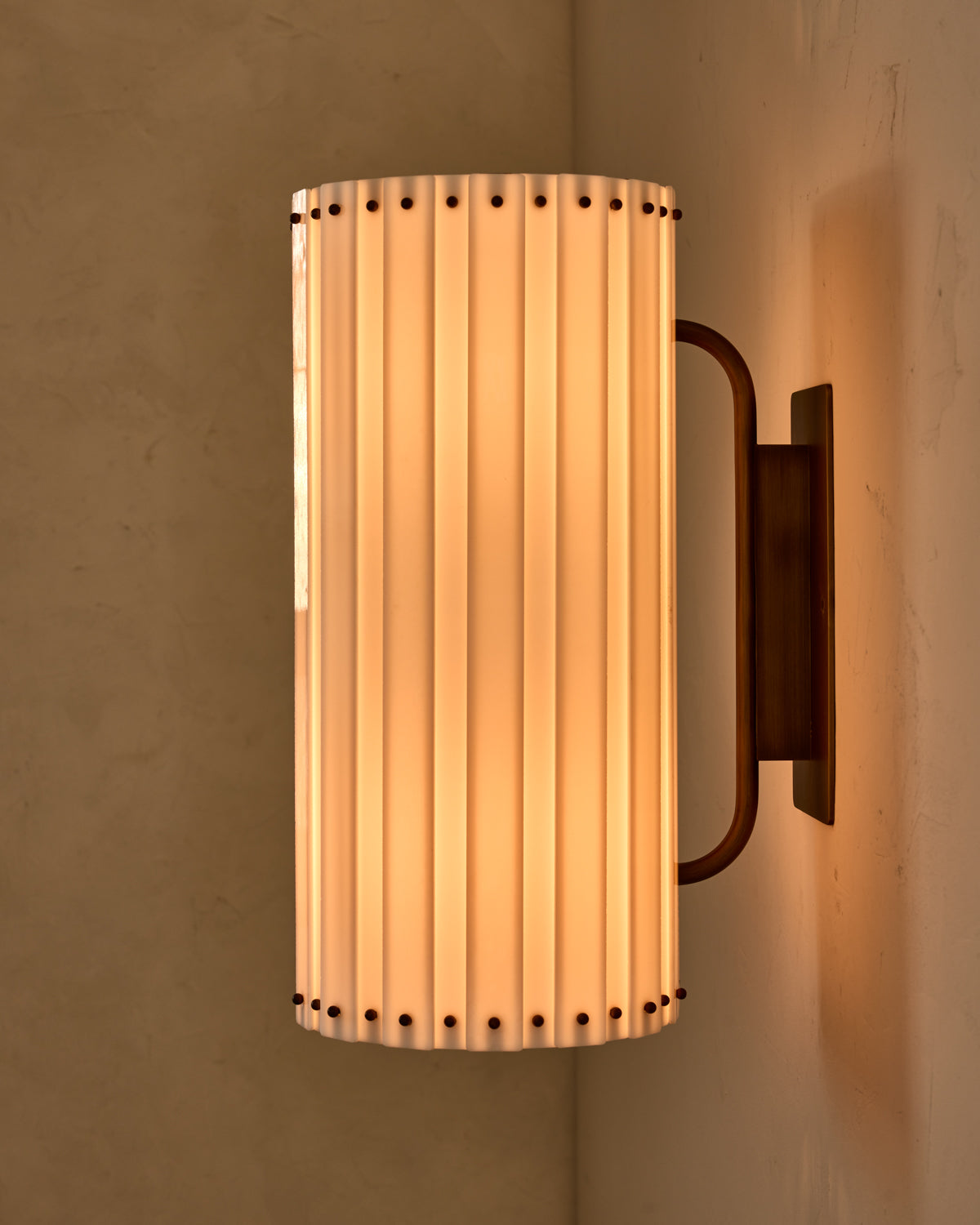 Robert True Ogden RTO Lighting Adele Milk Glass Arc Wall Sconce