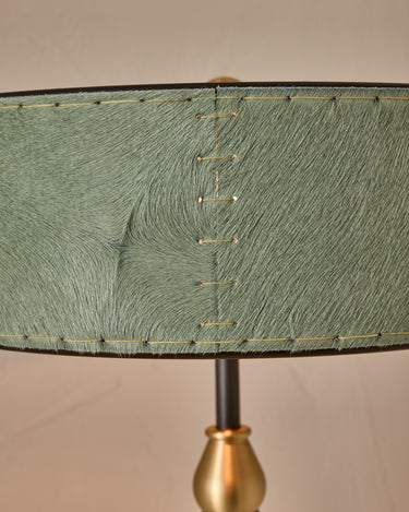Robert True Ogden RTO Lighting Alina Table Lamp 12" - Seafoam Natural Hid Leather#natural-hide-leather_sea-foam