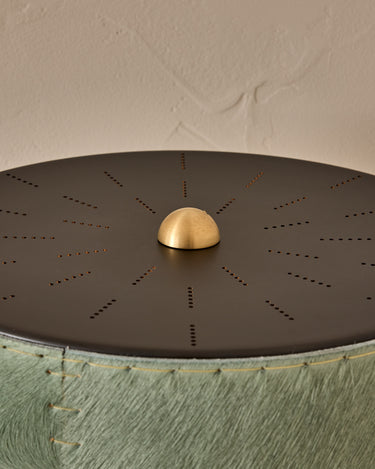 Robert True Ogden RTO Lighting Alina Table Lamp 12" - Seafoam Natural Hid Leather#natural-hide-leather_sea-foam