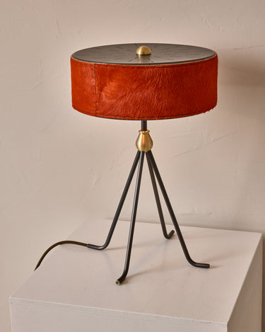 Robert True Ogden RTO Lighting Alina Table Lamp 12" - Sienna Natural Hid Leather#natural-hide-leather_sienna