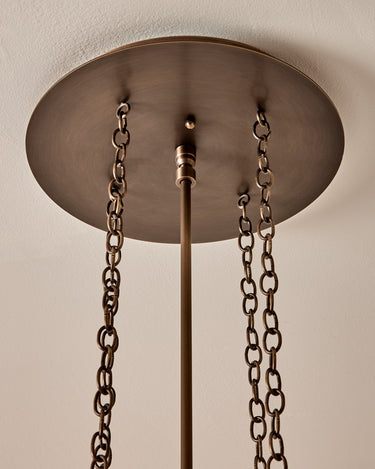 Robert True Ogden RTO Lighting - 24" Adele Milk Glass Chandelier - Three Milk Glass Globe - Milk Glass Panels