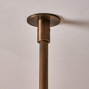 Robert True Ogden RTO Lighting Cecil Adjustable Ceiling Light Chandelier Single Drop Pole Pole Bracket Canopy - Antique Brass#finish_antique-brass