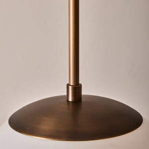 Robert True Ogden RTO Lighting Cecil Adjustable Ceiling Light Chandelier Single Pendant - Milk Glass Globe - Antique Brass#finish_antique-brass