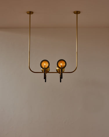 Robert True Ogden RTO Lighting Alice Chandelier Four Arm - Clear Glass - Dark Ash Lens Holder - Brushed Satin Brass#finish_dark-wash-ash-brushed-satin-brass #glass_clear-glass